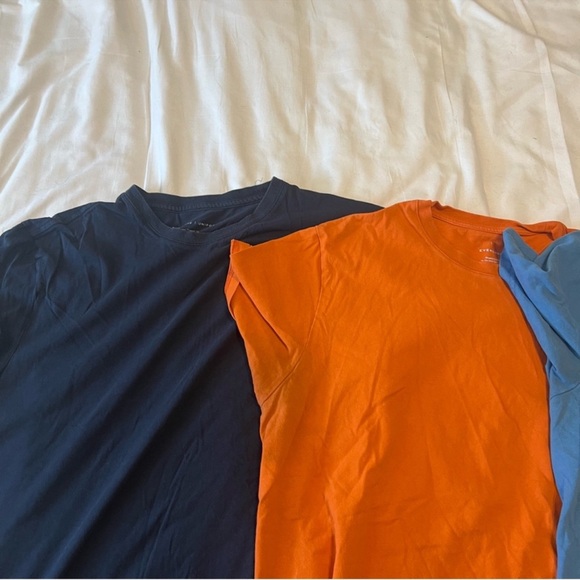 Everlane Short Sleeve Tees - Navy, Orange, Light Blue - Picture 2 of 3